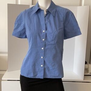 Ann Taylor Loft Blue Short Sleeve Top
